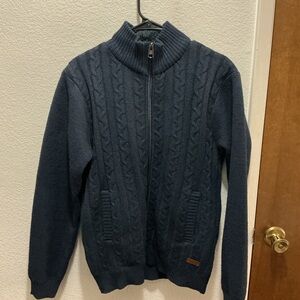 Buffalo David Bitton Dark Blue Zip-Up Sweater